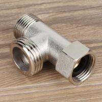 2Pcs 3 Way Connector ท่อฟิตติ้งท่อ Tee T Shape Adapter Connector สำหรับ Angle Valve Hose Adapter EU3/8 Flush System