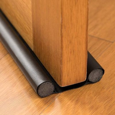 Waterproof Seal Strip Draught Excluder Stopper Door Bottom Guard Double Silicone Rubber Seal Dustproof Soundproof Strips 93x10cm
