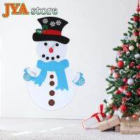 [ร้าน JYA] ของขวัญสำหรับเด็กผ้าพันคอสีน้ำเงินมีเกมแขวนผนังมนุษย์หิมะแบบ DIY แกะออกได้ผ้าพันคอสีฟ้า