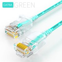 SAMZHE สายสายเคเบิลอีเทอร์เน็ต Cat6A Ultrafine Cat 6 UTP สาย XBox คอมพิวเตอร์ RJ45สายแพทช์อีเทอร์เน็ตแบบบางเฉียบระบบเครือข่ายแลน