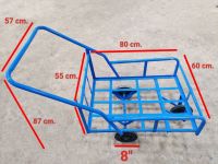 รถเข็นของสามล้อ ขนาดกว้างxยาว 60x80 ล้อ PVC (ล้อตัน) (04-2069)