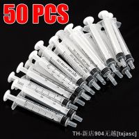 hot【DT】●▼  Mayitr 3ML 50PCS Plastic Syringe Tube   80cm Length Hydroponics Lab Nutrient Measuring 50X