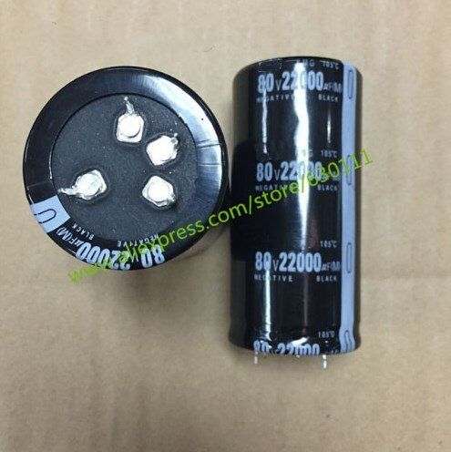 Aluminum electrolytic capacitor 4 feet 22000UF 80V 40*70mm  45MM*75MM capacitor Electronics New and original import capacitor