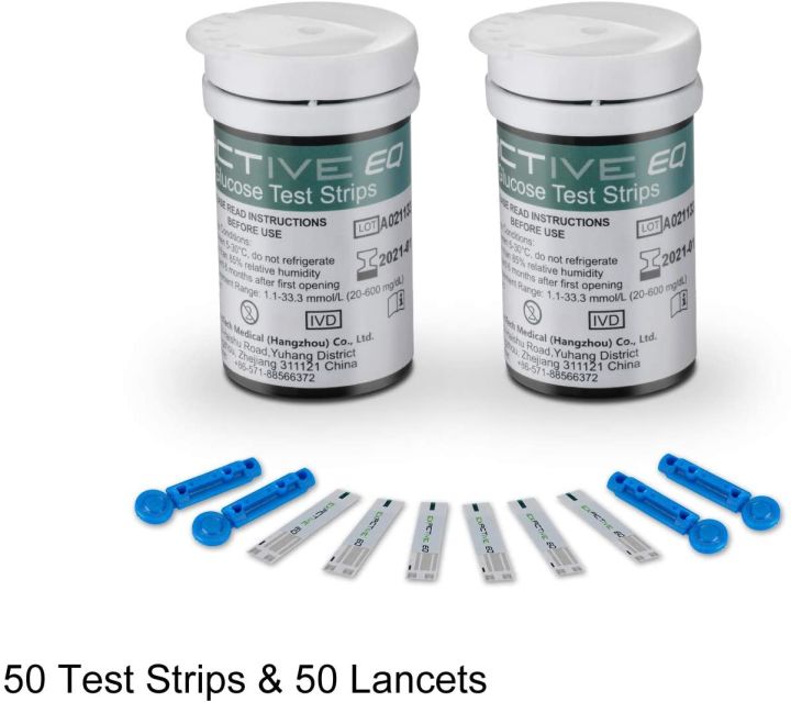 แผ่นตรวจน้ำตาล-แผ่นทดสอบ-exactive-eq-รุ่น-impulse-พร้อมเข็ม-test-strip-and-lancet