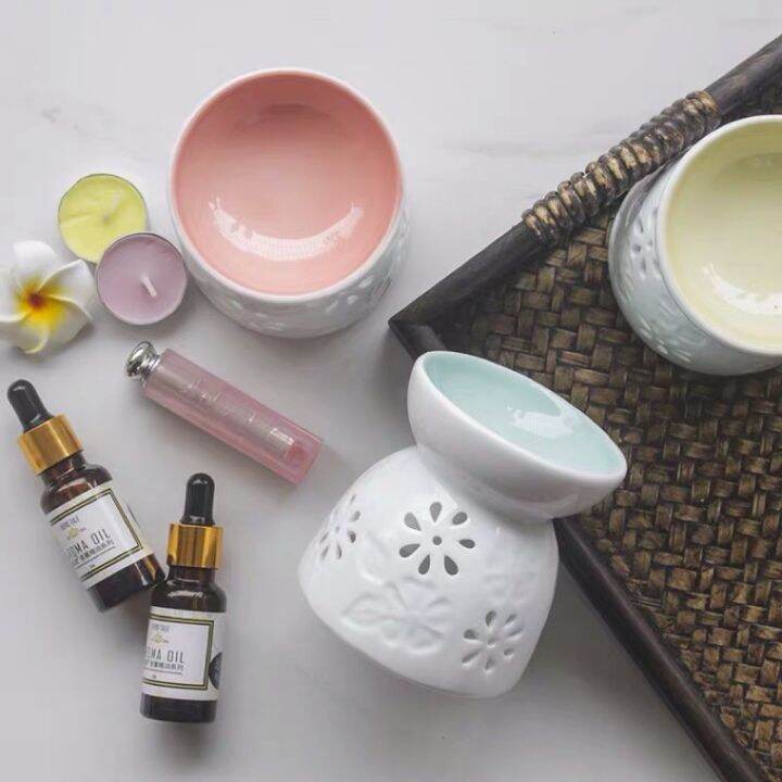 NEW ceramic oil candle burner(9x9cm) Lazada PH