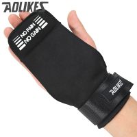 ♤◄❁ Aolikes Weightlifting Gym Wrist Hand Grips Microfiber/Cowhide Crossfit Training Gloves Fitness Sports Dumbbell Bodybuilding