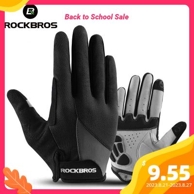 ❉ ROCKBROS Cycling Gloves Sponge Pad Long Finger Motorcycle Gloves For Bicycle Mountain Bike Glove Touch Screen MTB Gloves