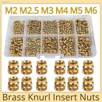 卐⊙✼ M2 M2.5 M3 M4 M5 M6 Brass Heat Set Insert Nut Hot Melt Nutinsert Thread Knurled Double Twill Embedment Copper Nut Assortment Kit