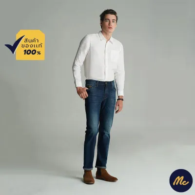 Mc Jeans กางเกงยีนส์ผู้ชาย กางเกงขาตรง กางเกงยีนส์ ริมแดง (MC RED SELVEDGE) สียีนส์ ทรงสวย ใส่สบาย MAIZ037