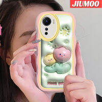 เคส JIUMOO สำหรับ Vivo Y16 Y35 5G Y56 5G เคสลายการ์ตูน3D น่ารักดอกไม้เล็กสีสันสดใสเคสเคสซิลิโคนกันกระแทกใสป้องกันเลนส์กล้อง