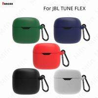 For JBL TUNE FLEX Case Non-slip Silicone Wireless Bluetooth Earphones Cover With Hook Protect Case For JBL TUNE FLEX Fundas Wireless Earbuds Accessori