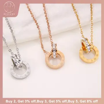 Real gold rose hot sale pendant necklace