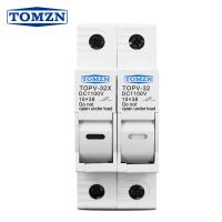 ✵ 1P 2P DC Fuse Holder 10x38mm High Voltage Solar PV 1100V TOMZN TOPV-30 Base Photovoltaic System Protection Protector gpV