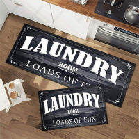 3D Black Laundry Room Rug Livingroom Bedroom Kitchen Carpet Laundry Mats Laundry Rugs Laundry Room Decor Durable Washhouse Mat  Black Rug Non-Slip Farmhouse Rug 8 Sizes (40x60cm/45*75nm）