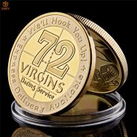 US Navy Marine Corps USMC Rare 72 Virgins Dating Service Gold Military Token Challenge Collectibles Coin Badge Gifts