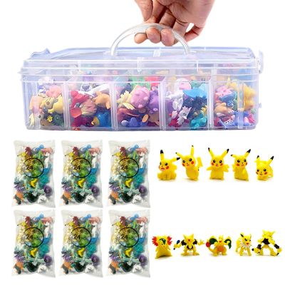 ZZOOI Pokemon Set Box Action Figure 2-3CM Not Repeating Mini Figures Model Toy Pikachu Anime Kids Collect Dolls Birthday Gifts Toys