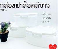 กล่องฝาล็อคสีขาว และ คละสี ขนาด 15x17x9 cm