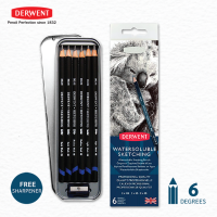 DERWENT ดินสอสเก็ตซ์ WTS 6 แท่ง  - TIN (Watersoluble SketchingTin of 6) 1 set