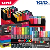 ญี่ปุ่น UNI POSCA ชุดปากกามาร์กเกอร์รวมกันจิตรกรรมป๊อปโปสเตอร์โฆษณาหมายเหตุปากกา PC-1M3เมตร5เมตร15128764สี