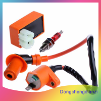 dongchengdianzi Racing IGNITION COIL CDI + คอยล์จุดระเบิด + หัวเทียนสำหรับ GY6 50cc 125cc 150cc