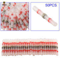 50Pcs Soldering connector with Shrink Tube Electrical Wire Splice Insulated Welding Terminals