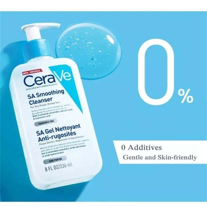 CeraVe Salicylic Acid Smoothing Cleanser Oil Control Gel Facial Cleanser Gentle Remove Exfoliate