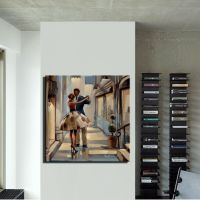 Classic American Couple Dancing Canvas Painting Vintage Wall Art Posters And Prints Wall Picture for Living Room Cafe Bar Decor Drawing Painting Suppl