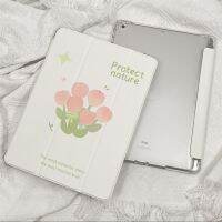 เคสสำหรับ Ipad Mini 4 5 6 Air 3 4นิ้ว5 2021สำหรับ9.7 2019 10.9 2018ถึง11 10.2ดอกทิวลิป10.5 Sweet Ipad Pro