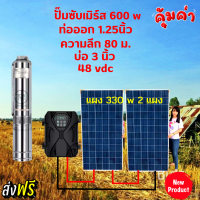 ส่งฟรี ปั๊มบาดาล ซับเมิร์ส DC บัสเลส ขนาด 600 W ต่อตรงจากแผงได้เลย ไม่ต้องใช้แบต ประหยัดค่าใช้จ่าย