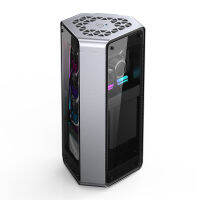 JONSPLUS BO102 Silver Vertical Triangle Aluminum ITX Case