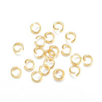 500pc 304 Stainless Steel Jump Rings Open Jump Rings Metal Connectors for DIY Jewelry Crafting and Keychain Accessories Real 18k Gold Plated 22 Gauge 4x0.6mm Inner Diameter: 3mm