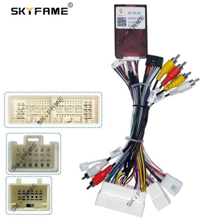 SKYFAME Car 16pin Wiring Harness Adapter Canbus Box Decoder For Hyundai ...