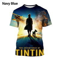 2023 NEW (สต็อกเพียงพอ) the Summary new adventure Of Tintin anime 3d T-Shirt Cheapคุณภาพสูง size:S-5XL