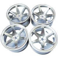 4Pcs Metal 6 Spoke 52mm Wheel Hub Rims for 110 RC On-Road Drift Car Sakura Traxxas HSP Tamiya HPI Upgrade Parts