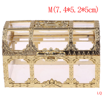 LQ 1PC แบบพกพา Candy Hollow Gold Silver Treasure chest Case Organizer กล่องเก็บของ