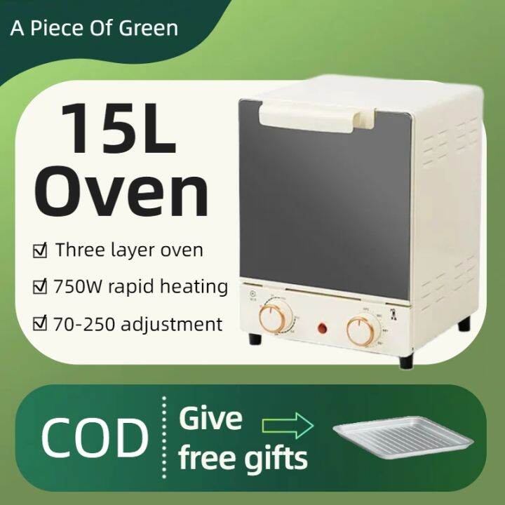 COD【Ship within 24 hours】15L Electric Oven Multifunctional Fully