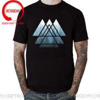 100% Cotton Misty Forest Men T-Shirt Fashion Sacred Geometry Triangles Printed Graphic Tshirt O-Neck Homme Cool Tops Funny Tees