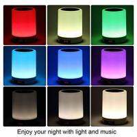 FASHION Wireless Cylinder Colorful Night Light Bluetooth Speaker Alarm Clock Home Decor