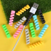 ตัวป้องกันสายเคเบิลเกลียว Data Line Silicone Bobbin Winder Tube Cable Cover