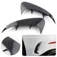 Carbon Fiber Style Auto Rear Bumper Fins Canards Splitters For Mercedes Benz A Class A220 W177 Sport Model 2019 ABS Plastic