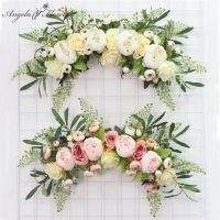 【Fun party】พวงหรีดประดิษฐ์ DoorFlower DIY งานแต่งงาน HomeRoom Party จี้ Wall DecorGarland GiftPeony