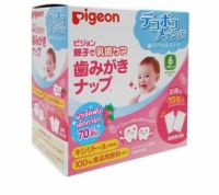 Pigeon Infant Tooth Wipes ผ้าเช็ดฟันสำหรับทารก 70ชิ้น สำหรับ6เดือนขึ้นไป