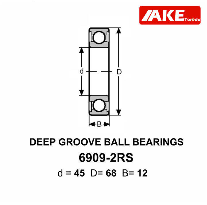 6909-2rs-10-ชิ้น-สินค้าพร้อมส่งในไทย-ตลับลูกปืนเม็ดกลมร่องลึก-ฝายาง-2-ข้าง-6909-2rs-deep-groove-ball-bearings-จัดจำหน่ายโดย-ake-tor-do