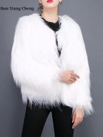 [COD] 2023 Coat for Faux Fur Luxury Designer Hairy Soft Jacket External Warm Clothing Short Female Korean