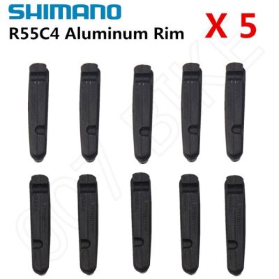 Shimano แผ่น R55c4ขอบอะลูมิเนียม R55c4แผ่นเบรกถนนขอบคาร์บอน Dura Ace Ultegra 105 R8000 6800 5800 R9100 6810 R8010แผ่นเบรค5810
