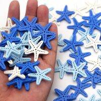 【YF】۩✈▣  30mm Starfish Flat-Back Handicrafts Easter Child Wedding Clothing Supplies 50pcs