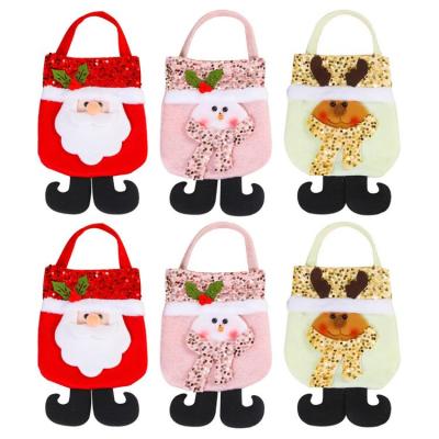Christmas Tote Bags 2pcs/Set Santa Claus Snowman Reindeer Tote Bags Festival Party Favor Supplies Storage for Christmas New Year Birthday Gifts apposite