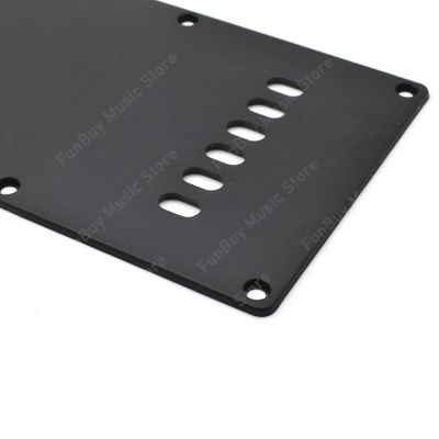 ‘【；】 1Pcs ABS 6 Holes Guitar Tremolo Cavity Cover Back Plate Standard Guitar Replacement For ST Electric Guitar Black White