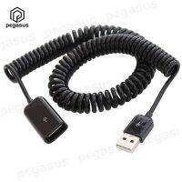 USB 2.0 Spring Retractable Male to Female 3 Meters Data Extension Cable