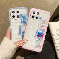 เคสสมาร์ทโฟนสินค้าในสต็อกสำหรับ Realme11 NFC 4G RealmeC51 4G Realme 11 Pro 10 Pro + 5G ใหม่แฟชั่นการ์ตูนหมีน่ารักสีชมพูสีฟ้าเคสโทรศัพท์ซิลิโคนใสบางเฉียบป้องกันกล้อง